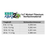 AQUATEKO Knot 2 Kinky Nickel-Titanium Vorfach 1x7 3 m 8,1 kg (18 lb)