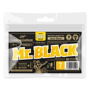 LIEBLINGSKÖDER Gummifisch 7 cm Mr. Black