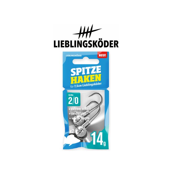 LIEBLINGSKÖDER Spitze Haken Gr. 2/0 (14 g)