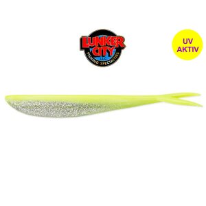 LUNKER CITY Fin-S Fish 4" Chartreuse Silk Ice