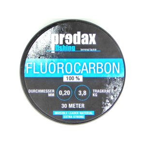 PREDAX Fluorocarbon Vorfachschnur 30 m - 3,8 kg - 0,20 mm