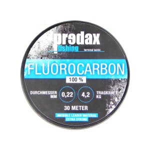 PREDAX Fluorocarbon Vorfachschnur 30 m - 4,2 kg - 0,22 mm