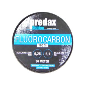 PREDAX Fluorocarbon Vorfachschnur 30 m - 5,1 kg - 0,25 mm