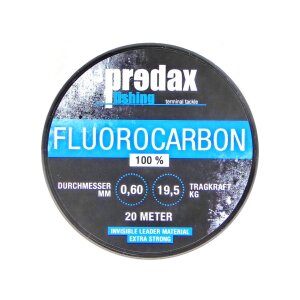 PREDAX Fluorocarbon Vorfachschnur 20m - 19,5kg - 0,60mm