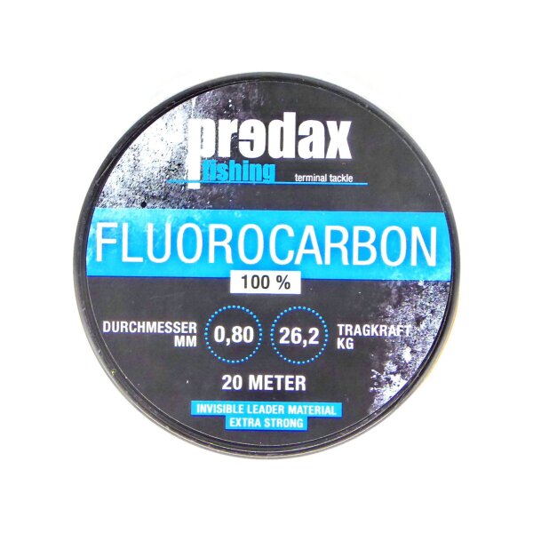 PREDAX Fluorocarbon Vorfachschnur 20 m 26,2 kg (0,80 mm)