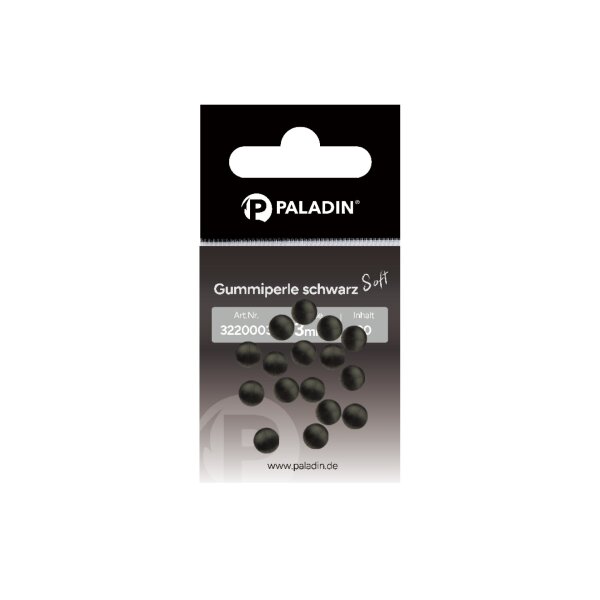 PALADIN Gummiperlen schwarz 4 mm | 20 Stk.