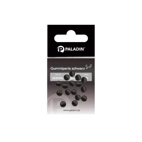 PALADIN Gummiperlen schwarz 6 mm | 20 Stk.