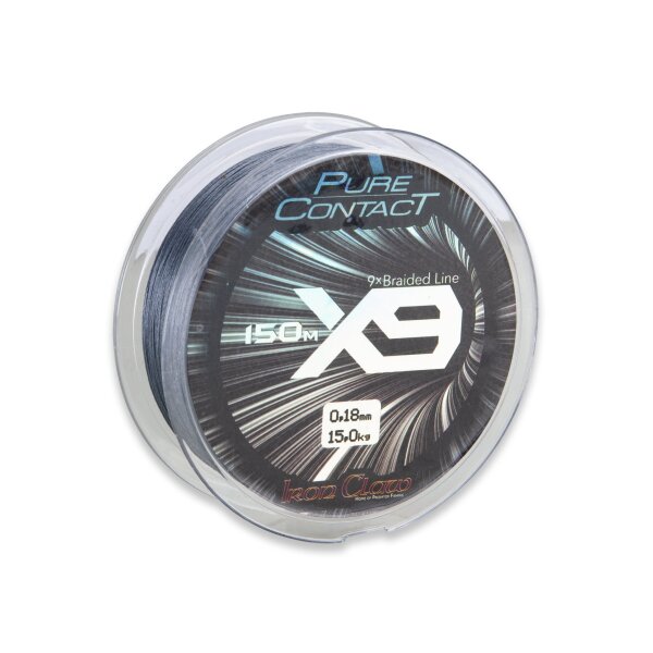 IRON CLAW Pure Contact X9 Grey 150 m 0,18 mm - 15,0 kg