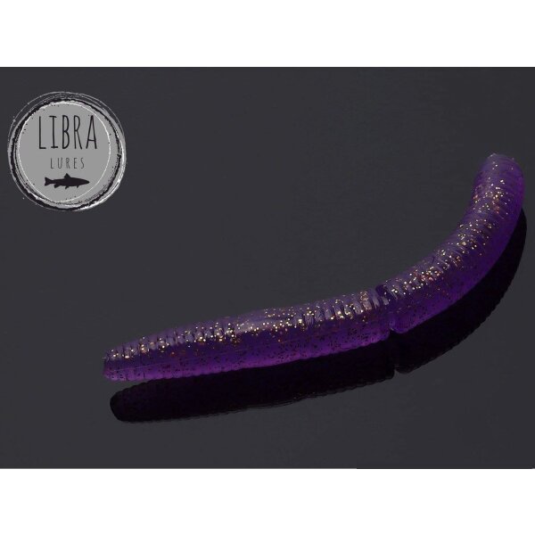 LIBRA LURES Fatty DWorm 75 mm Käse - 020 Purple with Glitter