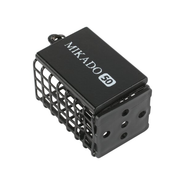 MIKADO Feederkorb Quadrat mit Boden Schwarz 100 g
