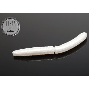 LIBRA LURES Fatty DWorm 75 mm Käse - 004 Silver Pearl