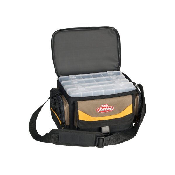 BERKLEY Gerätetasche mit 4 Boxen Schwarz/Gelb