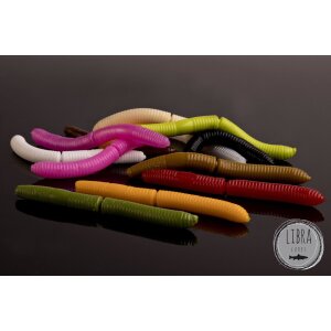 LIBRA LURES Fatty DWorm 75 mm Käse Mix