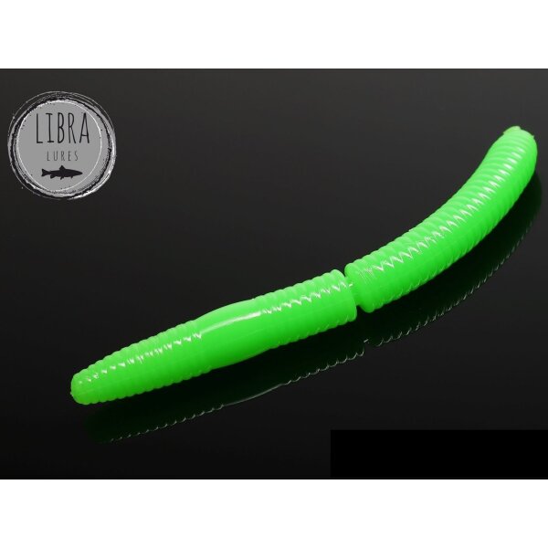 LIBRA LURES Fatty DWorm 75 mm Käse - 026 Hot Green
