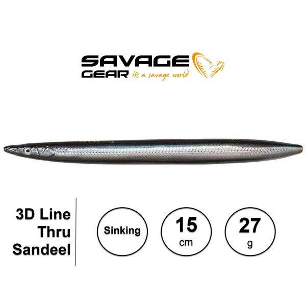 SAVAGE GEAR 3D Line Thru Sandeel 15 cm 27 g