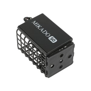 MIKADO Feederkorb Quadrat mit Boden Schwarz 120 g