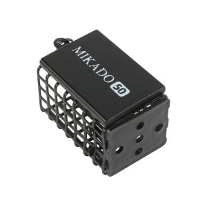 MIKADO Feederkorb Quadrat mit Boden Schwarz 60 g
