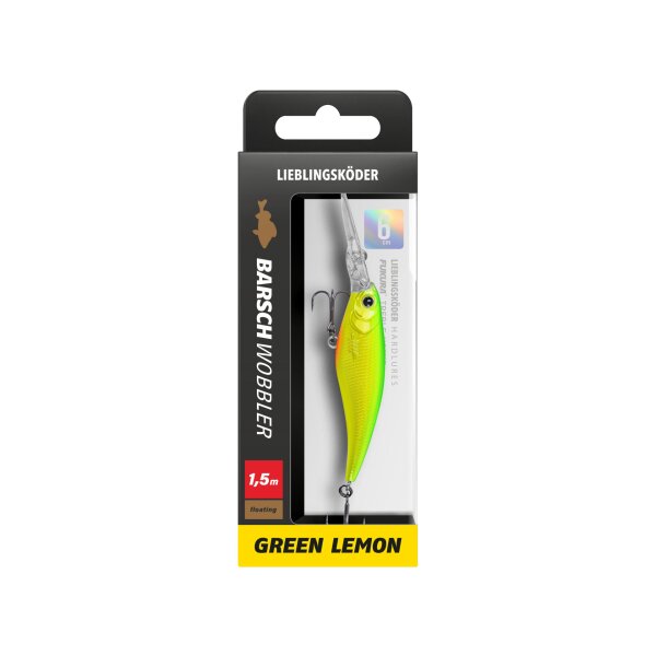LIEBLINGSKÖDER Barschwobbler 60 mm Green Lemon