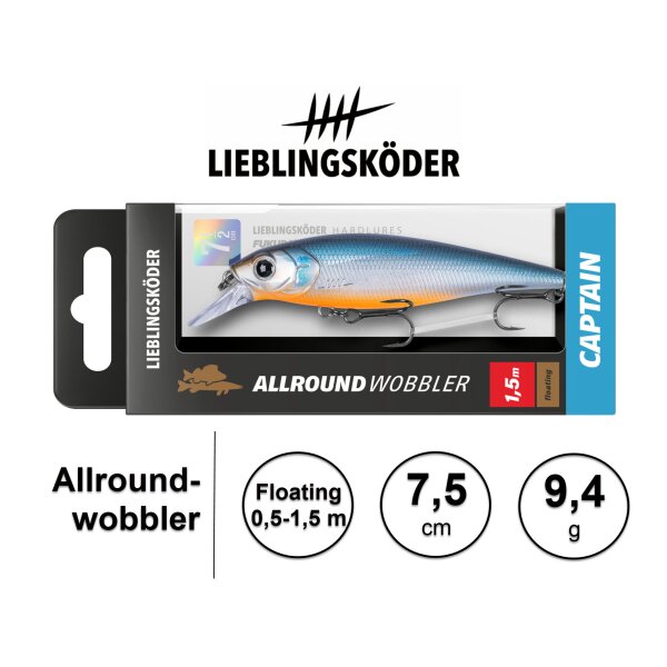 LIEBLINGSKÖDER Allroundwobbler 75 mm