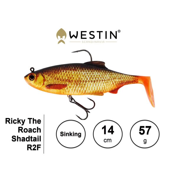 WESTIN Ricky The Roach Shadtail R2F 14 cm Sinking