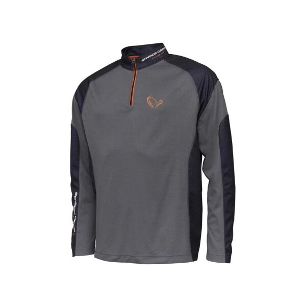 SAVAGE GEAR Tournament Shirt 1/2 Zip Sedona Grey